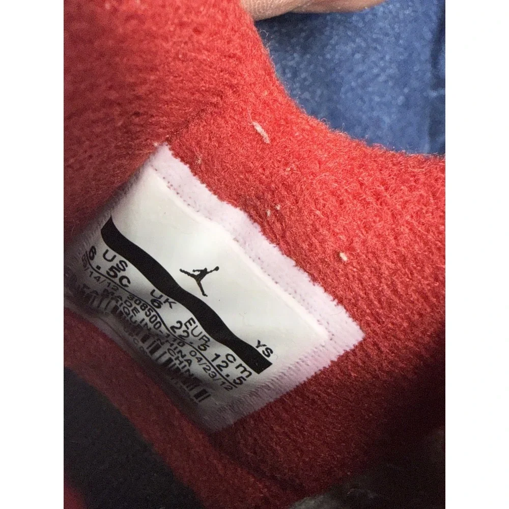 Jordan 4 Retro Fire Red 308500-110 Toddler Red White Size 6.5C No Box